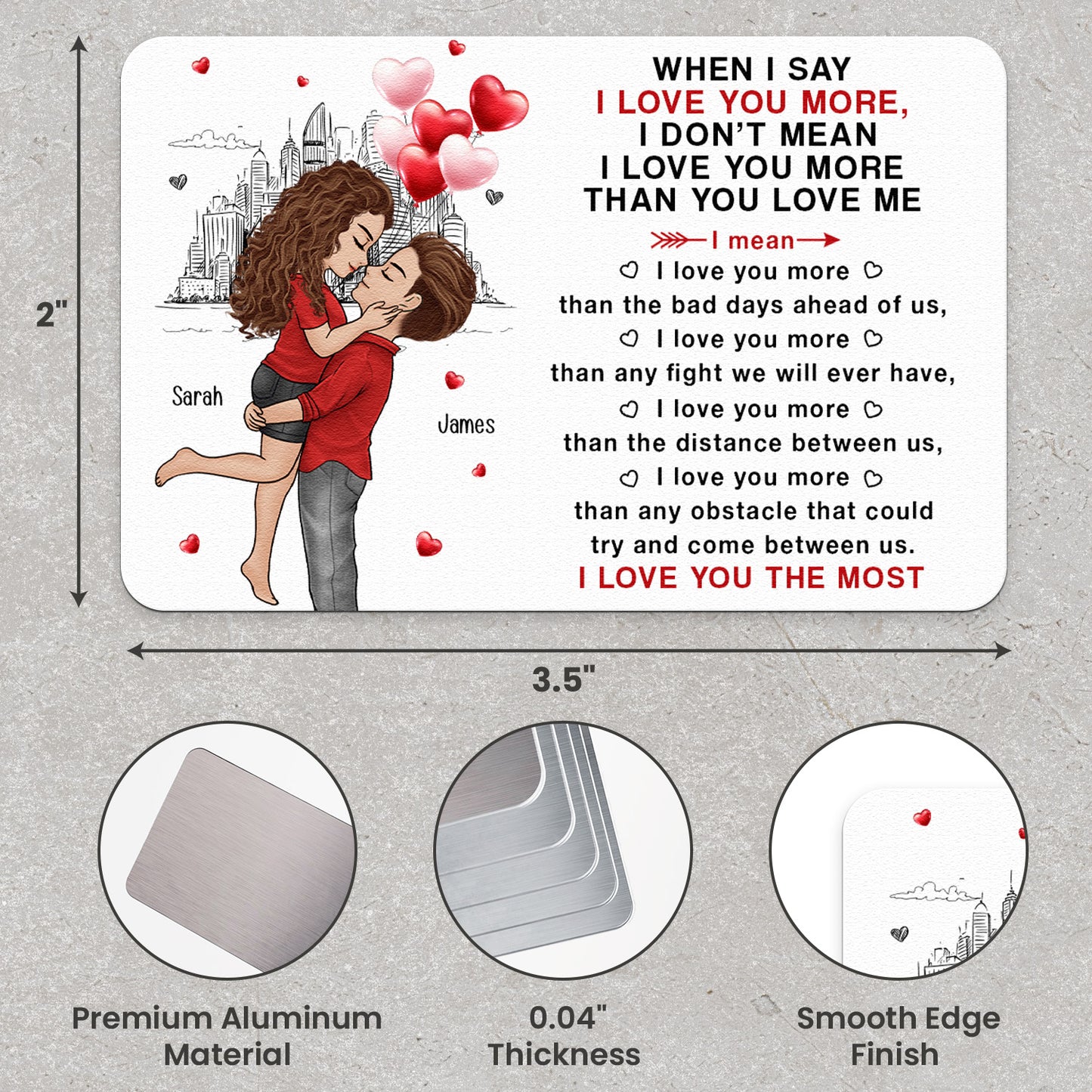 When I Say I Love You More Gift For Husband, Boyfriend, Gift For Him - Personalized Wallet Card