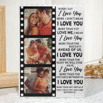 When I Say I Love You More - Personalized Photo Building Brick