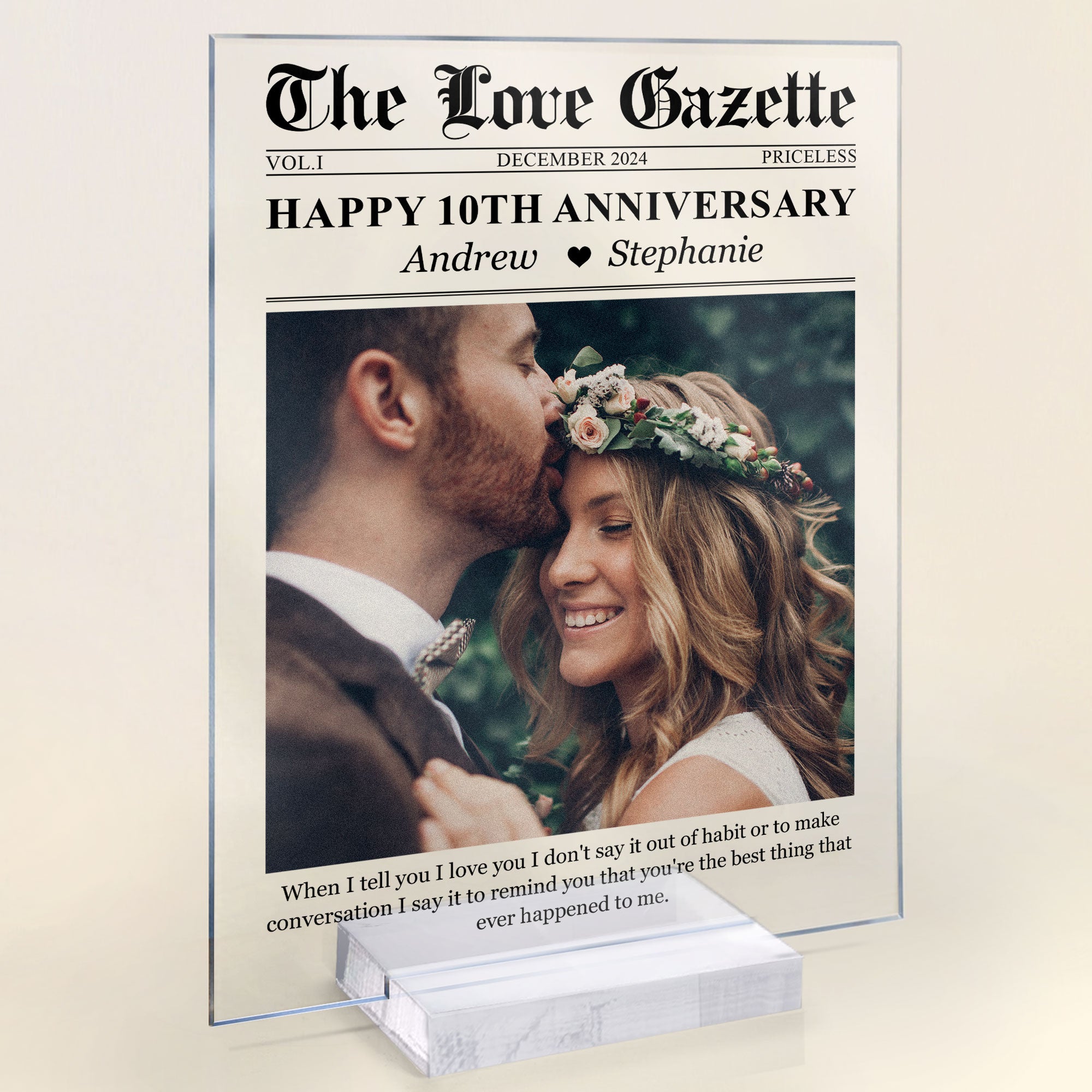 When I Tell You I Love You - Personalized Acrylic Photo Plaque