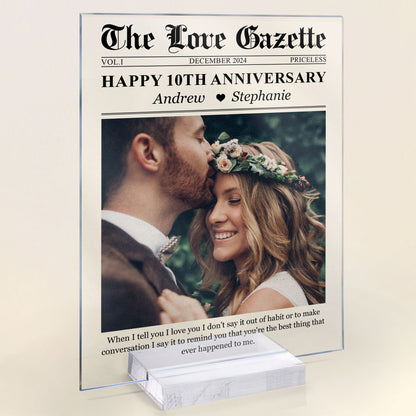 When I Tell You I Love You - Personalized Acrylic Photo Plaque
