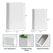 When I Think About Books I Touch My Shelf - Personalized Ceramic Book Vase