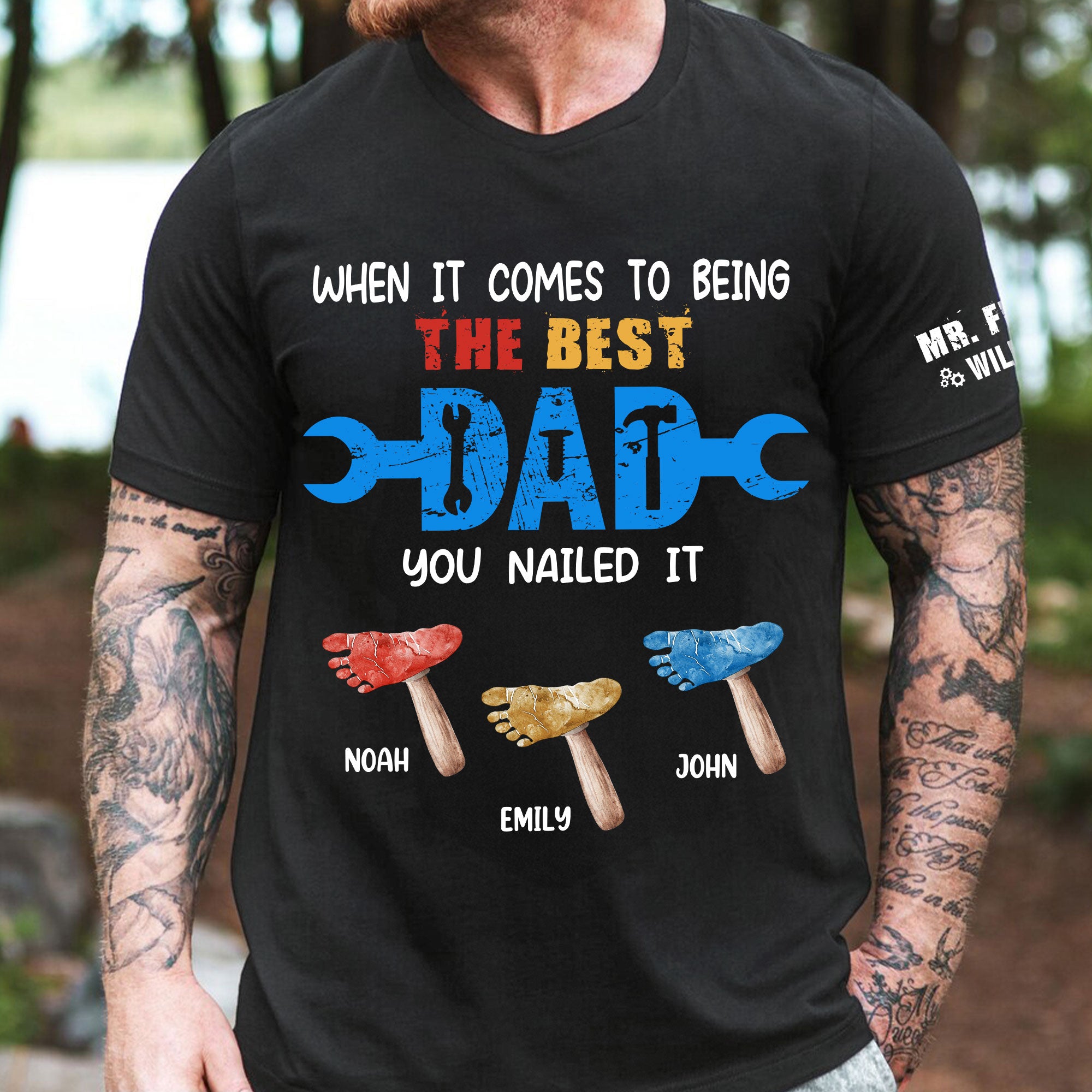 When It Comes To Being The Best Dad You Nailed It - Personalized Shirt