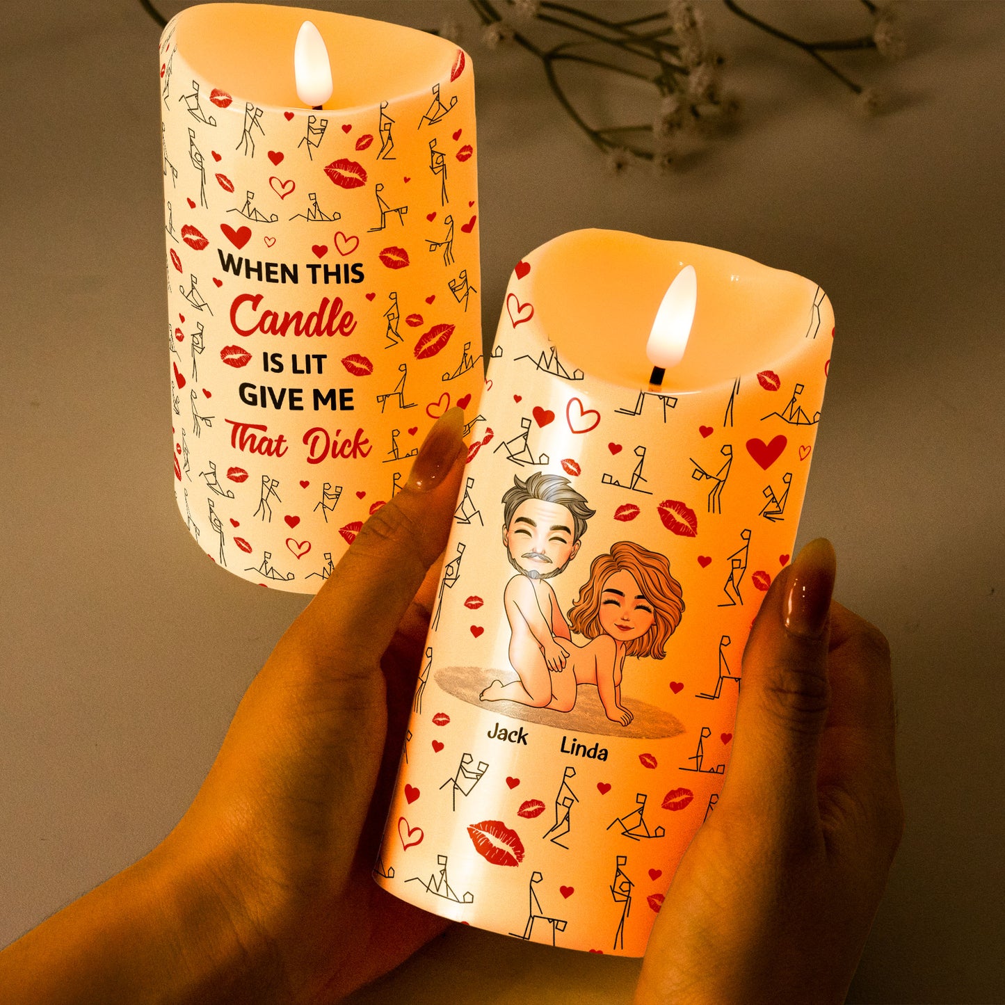 When This Candle Is Lit Give Me That D*ck New - Personalized LED Candle