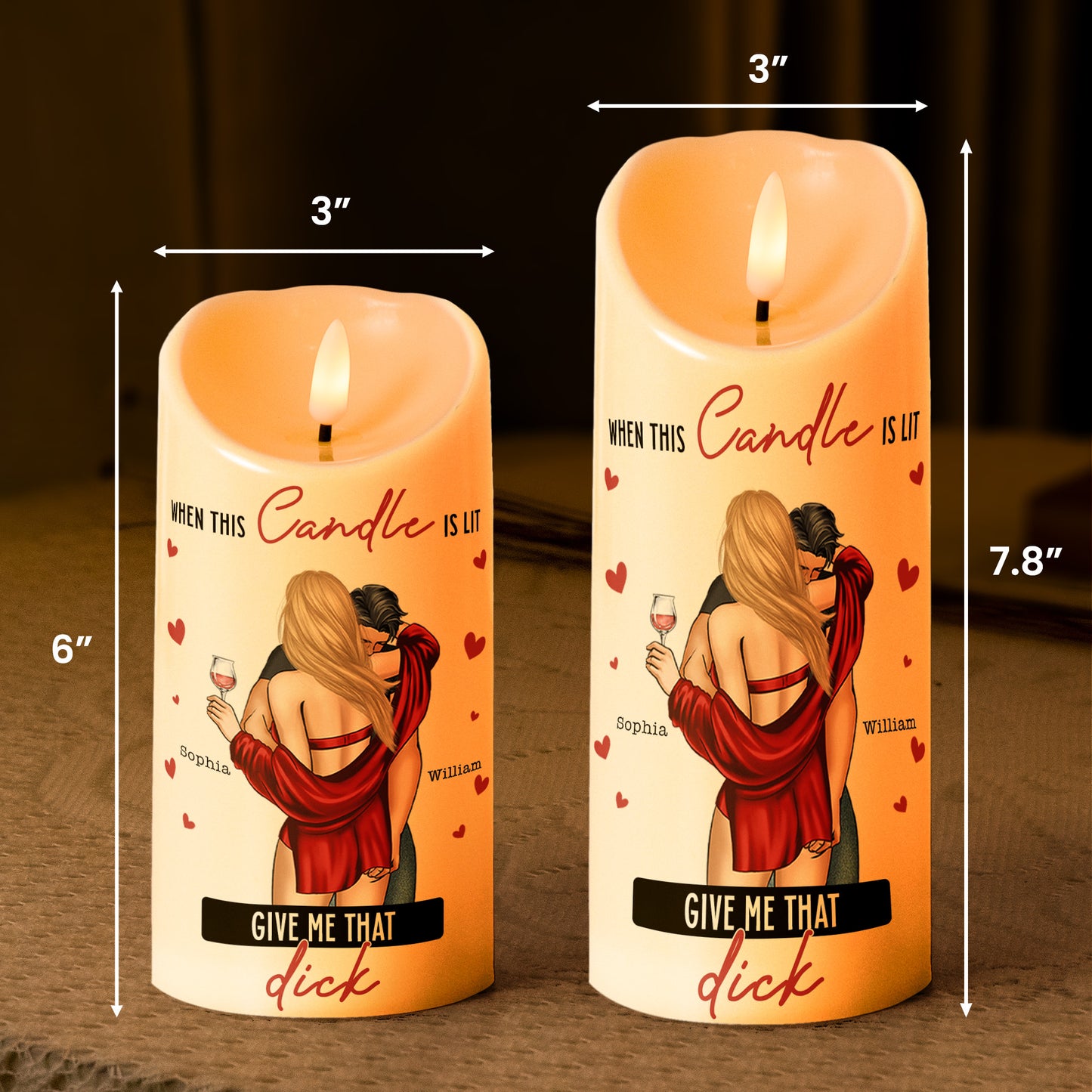 When This Candle Is Lit Give Me That D*ck - Personalized LED Candle