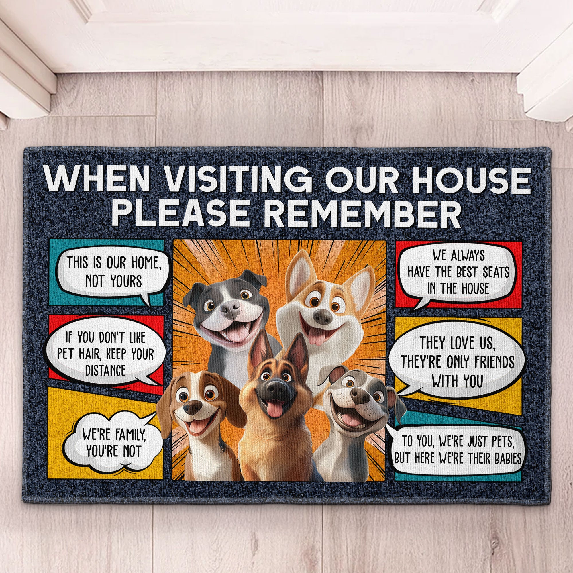 When Visiting My House Please Remember Dog Lovers Cat Lovers - Personalized Doormat