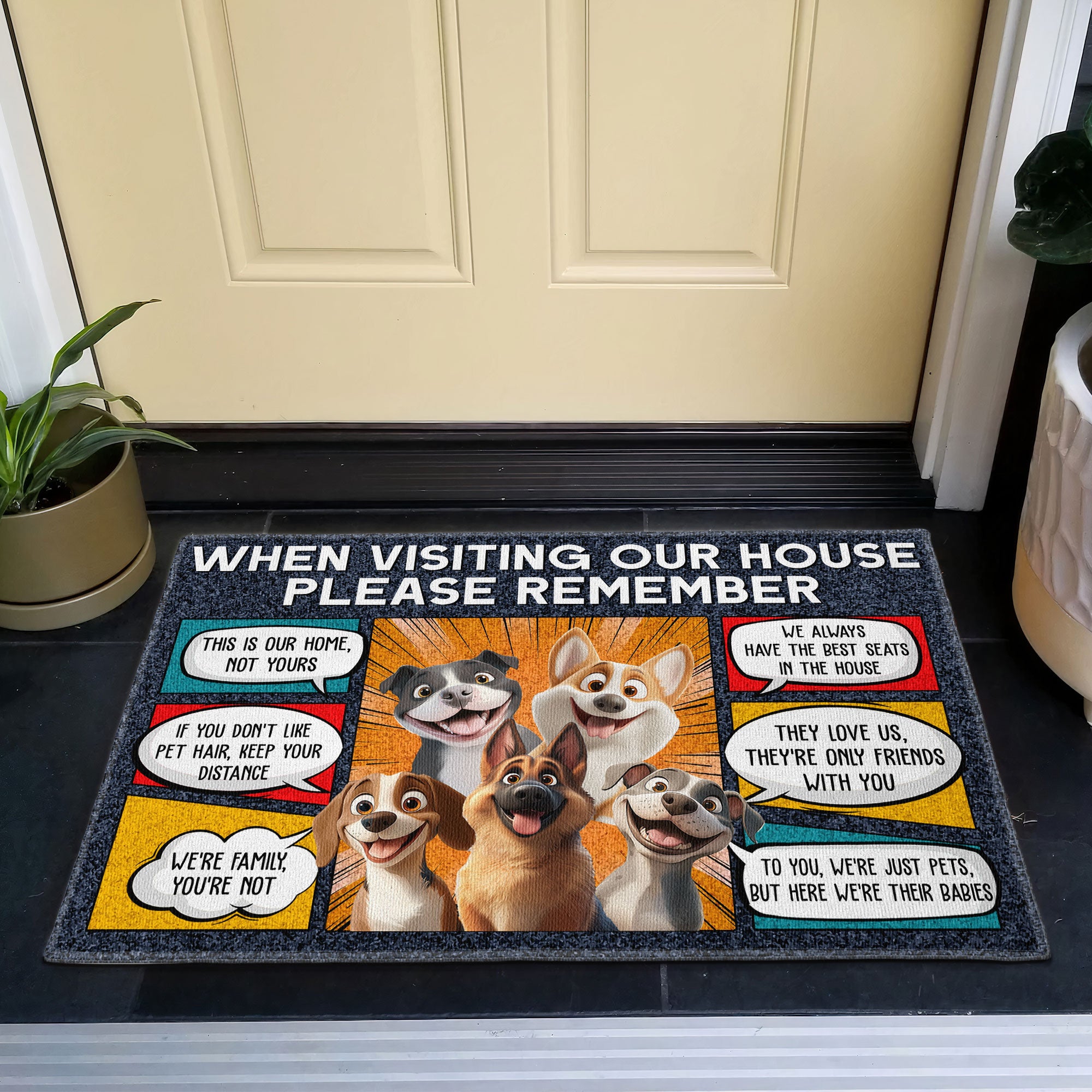 When Visiting My House Please Remember Dog Lovers Cat Lovers - Personalized Doormat