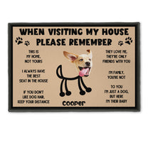 When Visting My House Please Remember Funny Welcome Mat - Personalized Photo Doormat