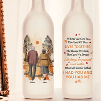 When We Get To The End Of Our Lives Together Gift For Couple - Personalized Bottle Lamp