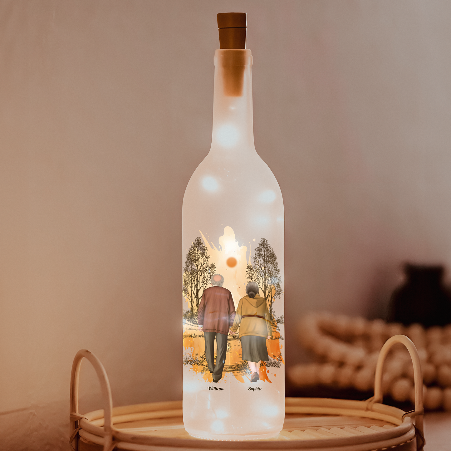 When We Get To The End Of Our Lives Together Gift For Couple - Personalized Bottle Lamp