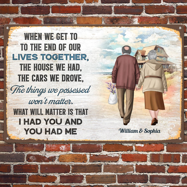 Personalized Couple Canvas - Gift Idea For Couple/Husband & Wife - When We Get To The End Of Our Lives Together main image 1
