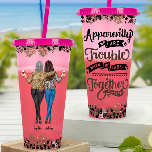 When We're Together, We Are Trouble - Personalized Color Changing Cup