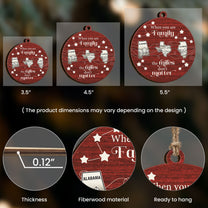 When You Are Family The Miles Don't Matter State Map - Personalized Wooden Ornament