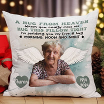 When You Miss Me, Hug This - Personalized Photo Pillow (Insert Included)