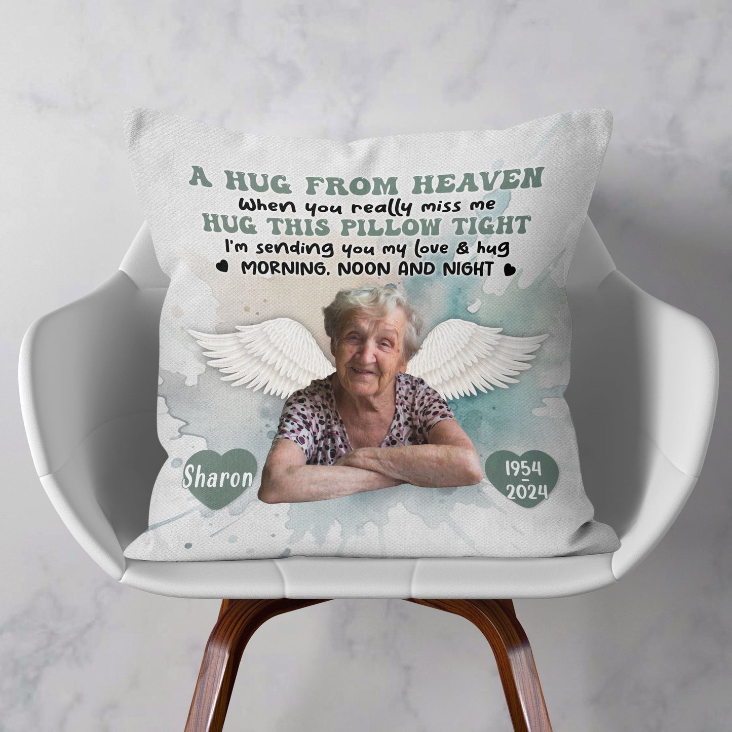 When You Miss Me, Hug This - Personalized Photo Pillow (Insert Included)