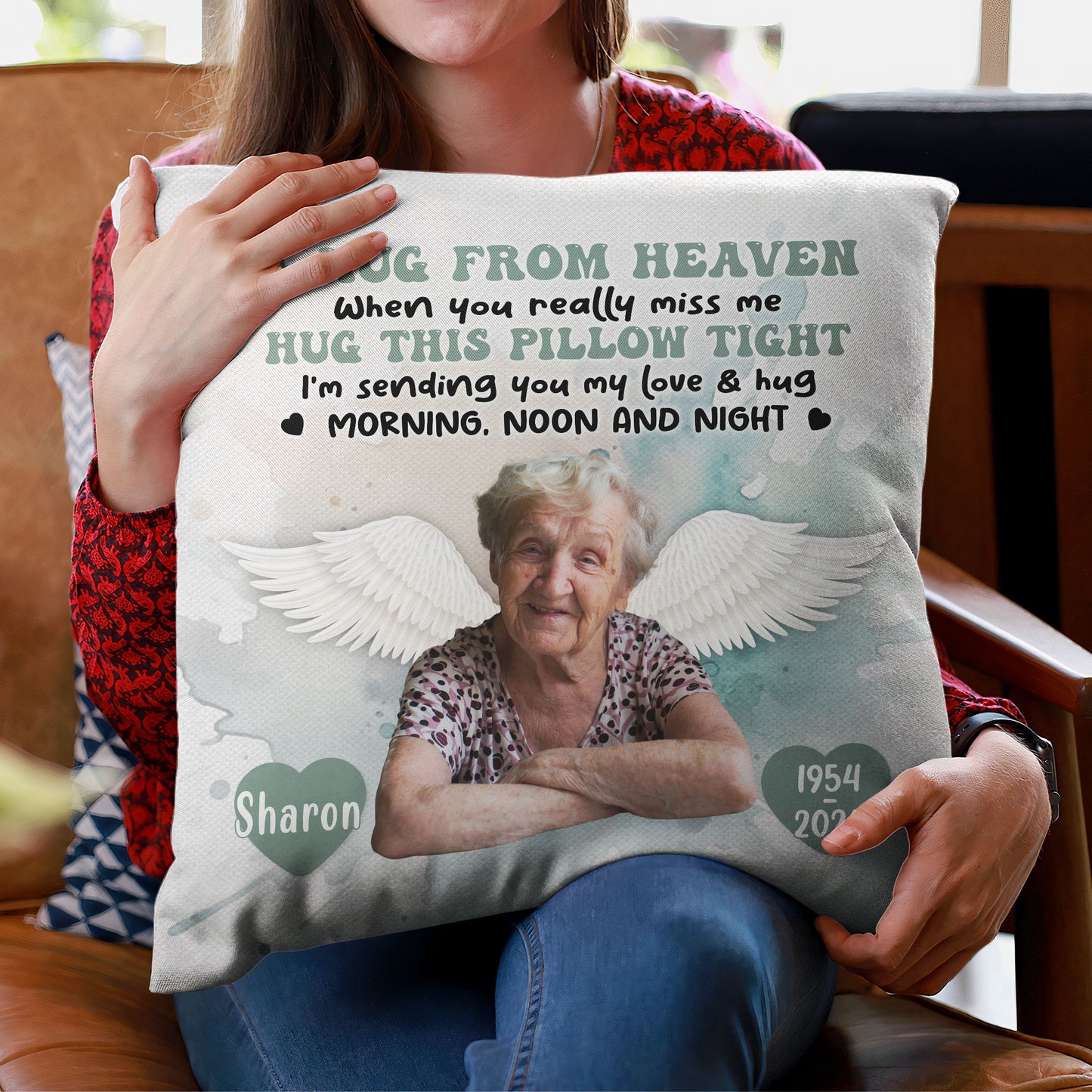 When You Miss Me, Hug This - Personalized Photo Pillow (Insert Included)