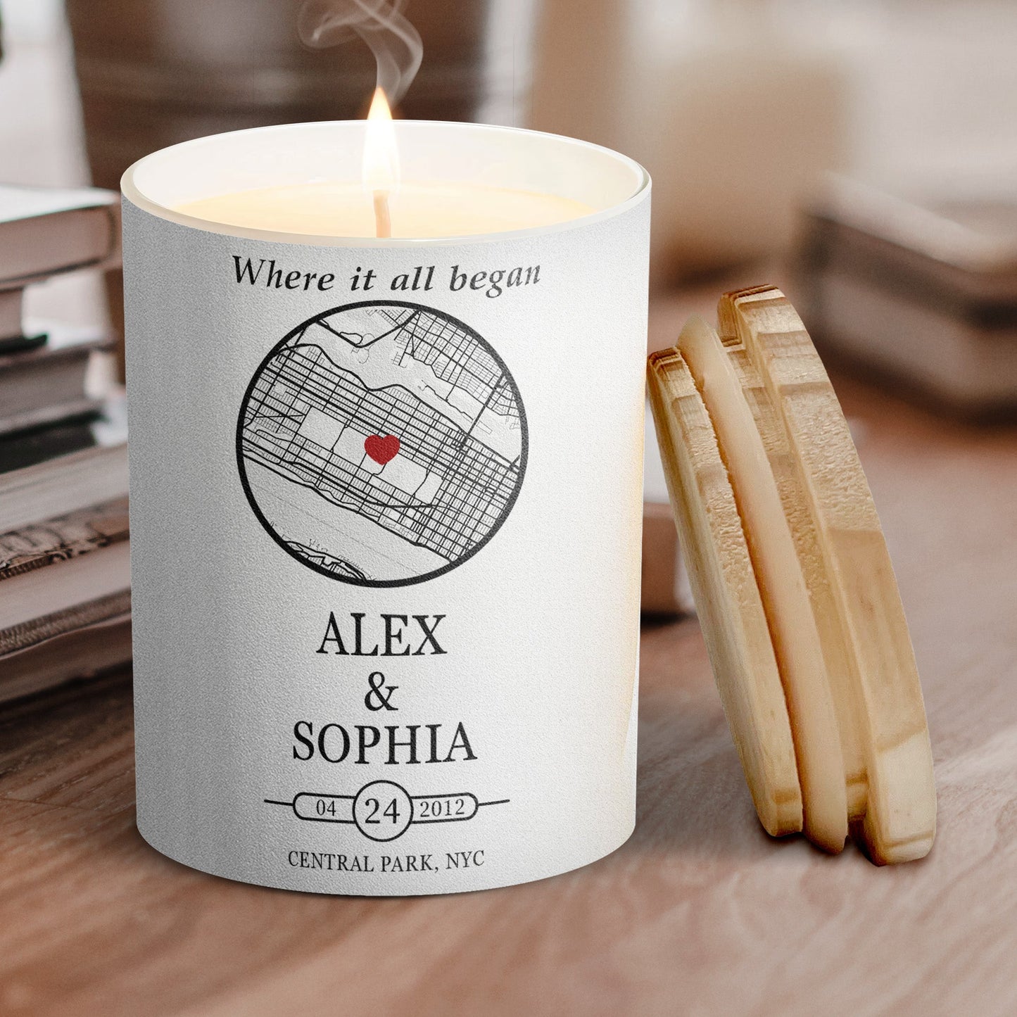 Where It All Began Anniversary Gifts - Personalized Photo Candle