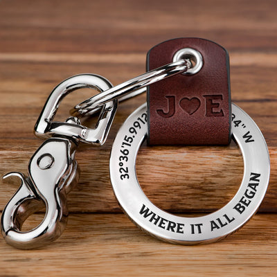 Where It All Began - Personalized Coordinates Keychain