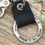 Where It All Began - Personalized Coordinates Keychain