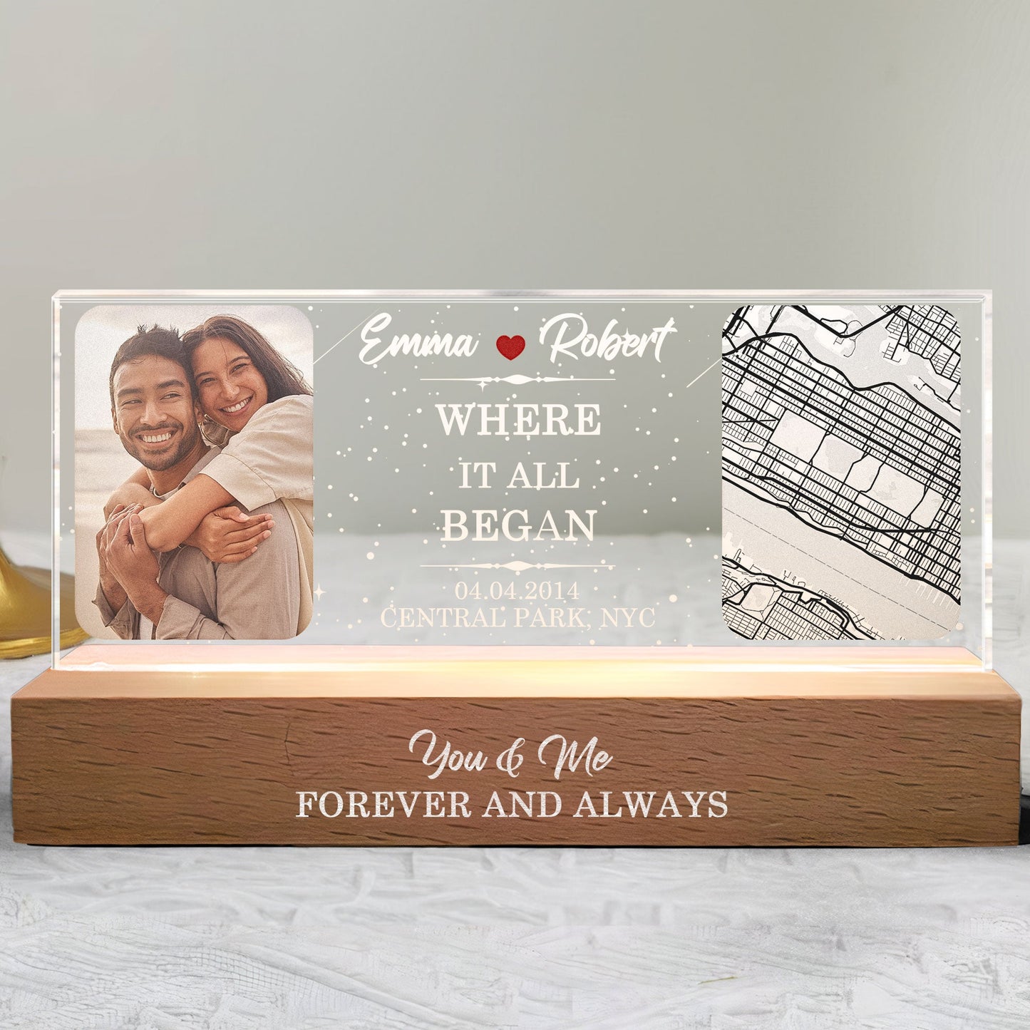 Where It All Began - Personalized Photo LED Night Light