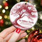 Where Life Begins And Love Never Ends - Personalized Ceramic Ornament