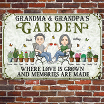 Where Love Is Grown And Memories Are Made - Personalized Metal Sign