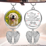 Whilst No Longer By My Side, We’ll Never Be Apart - Custom Angel Wings Car Hanging Photo Ornament