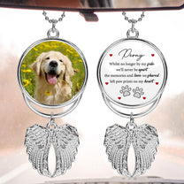 Whilst No Longer By My Side, We’ll Never Be Apart - Custom Angel Wings Car Hanging Photo Ornament