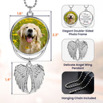 Whilst No Longer By My Side, We’ll Never Be Apart - Custom Angel Wings Car Hanging Photo Ornament