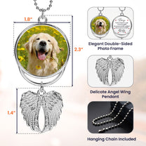 Whilst No Longer By My Side, We’ll Never Be Apart - Custom Angel Wings Car Hanging Photo Ornament