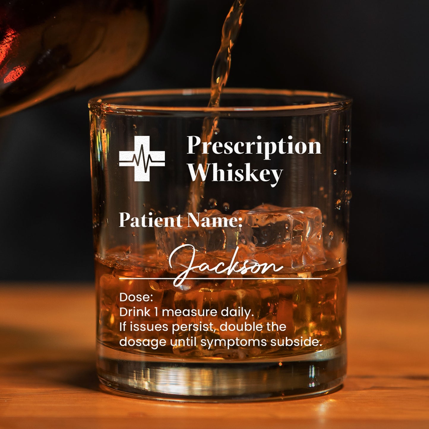 Whiskey Prescription - Personalized Whiskey Glass