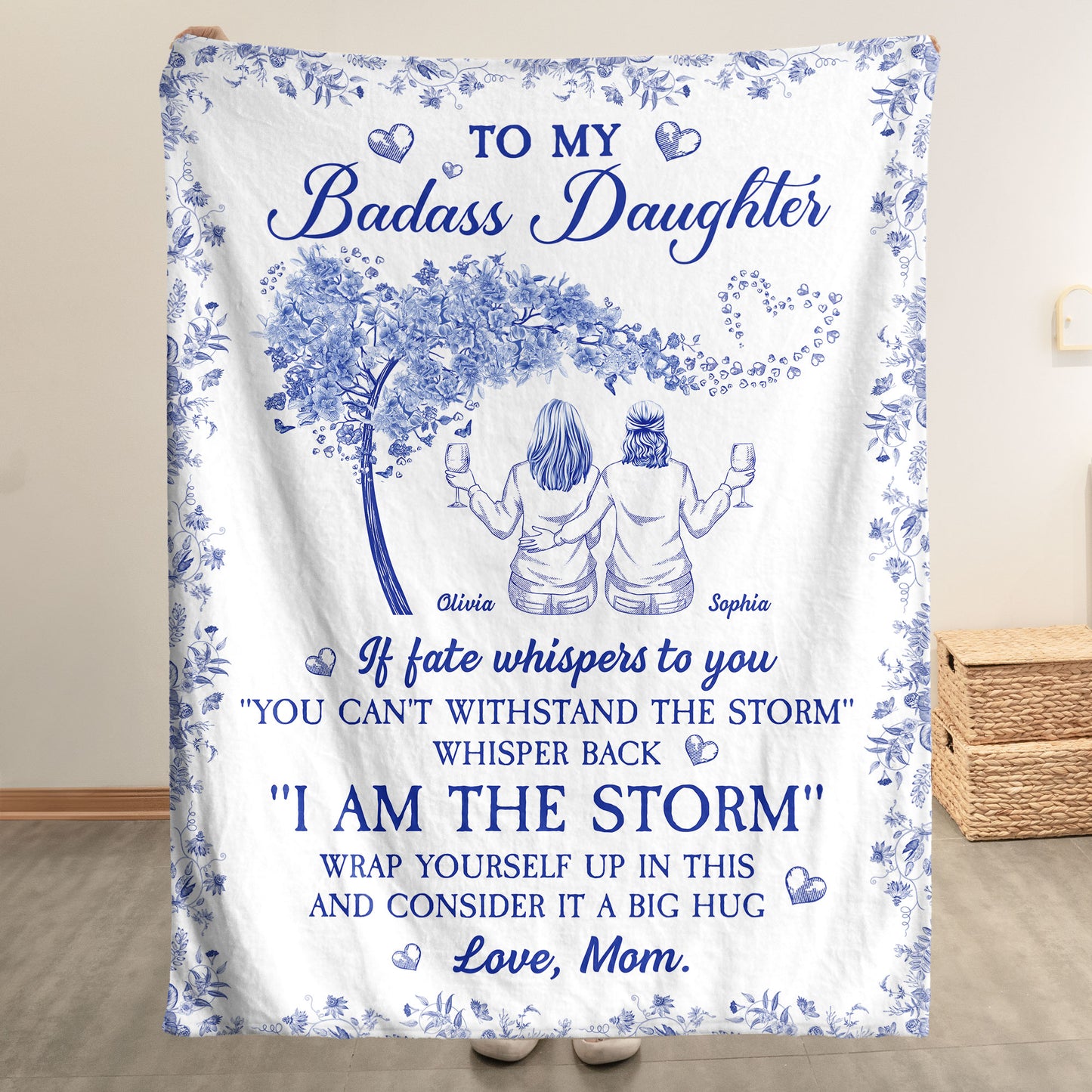 Whisper Back "I Am The Storm" - Personalized Blanket
