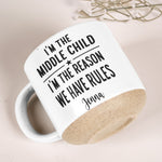 Who Makes The Rules Custom Name Mug For Siblings, Sons, Daughters - Personalized Mug