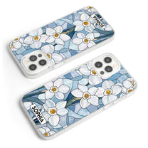 Wildflower Stained Glass Effect - Personalized Clear Phone Case
