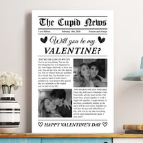 Will You Be My Valentine? First Valentine's Day Gift For Couples, Him, Her - Personalized Photo Poster