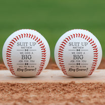 Will You Be Our Ring Bearer Proposal Wedding Gift - Personalized Engraved Baseball