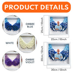 Wing-shaped Memorial Gift - Personalized Photo Flower Shadow Box