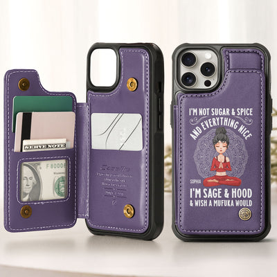 Wish A Mufuka Would - Personalized Leather Flip Wallet Phone Case