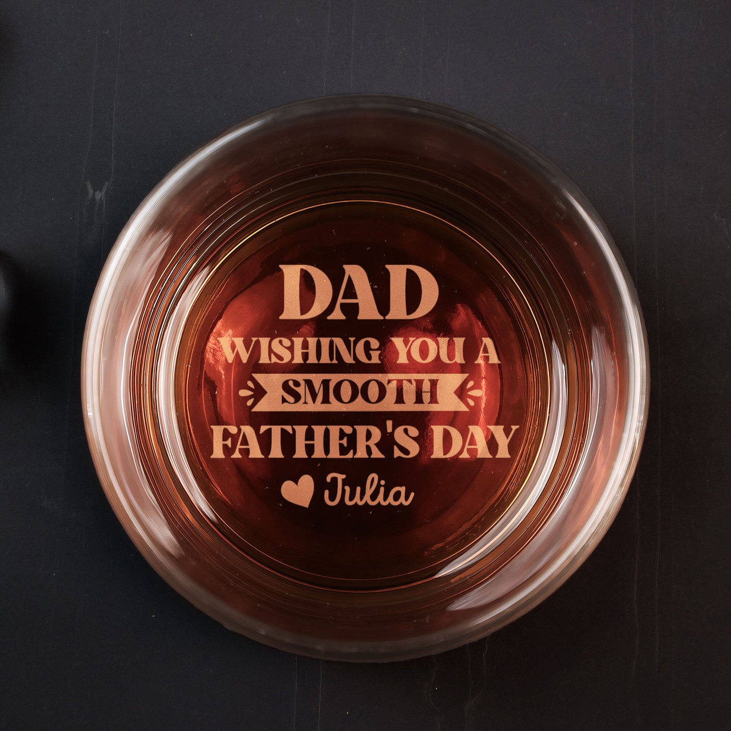 Wishing You A Smooth Father's Day - Personalized Engraved Whiskey Glass