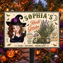Witch-Herb-Garden-Personalized-Metal-Sign