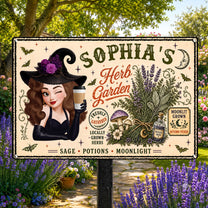 Witch-Herb-Garden-Personalized-Metal-Sign