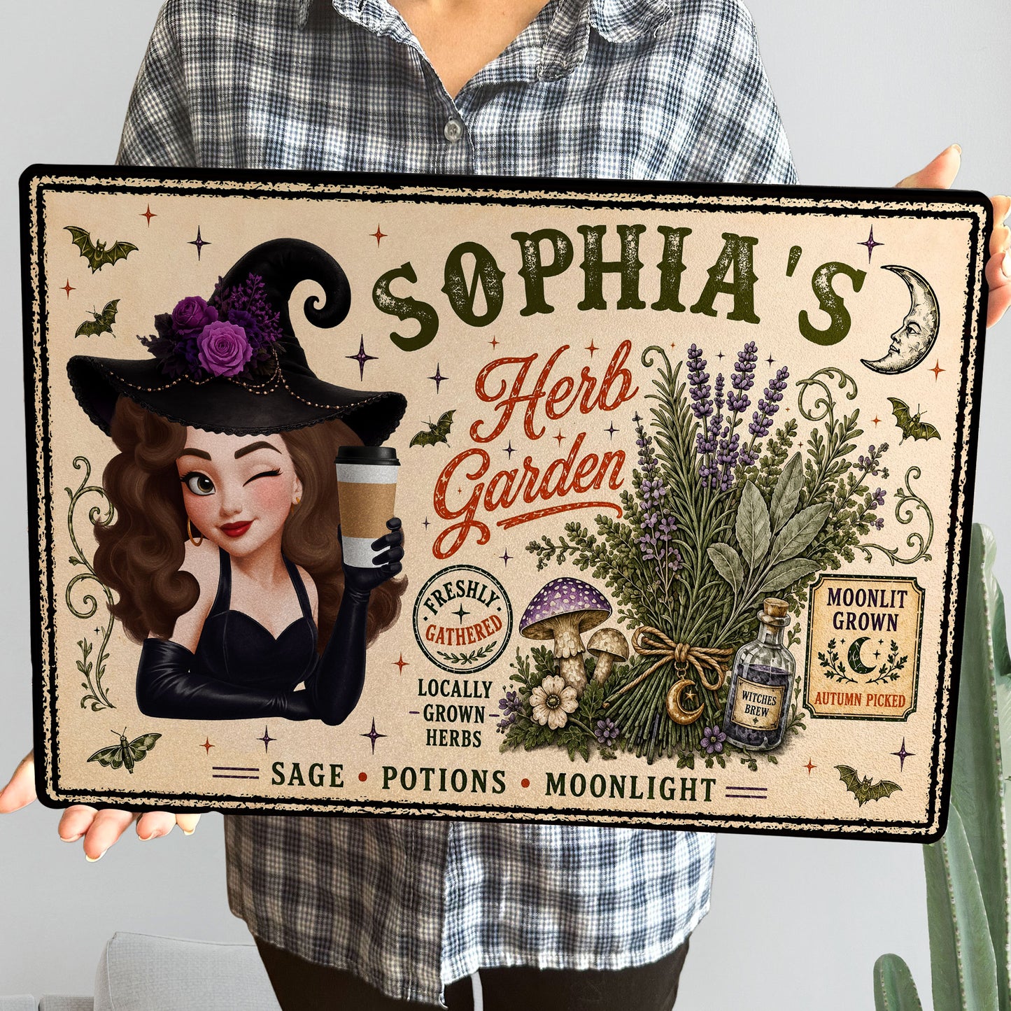 Witch-Herb-Garden-Personalized-Metal-Sign