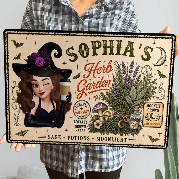 Witch-Herb-Garden-Personalized-Metal-Sign