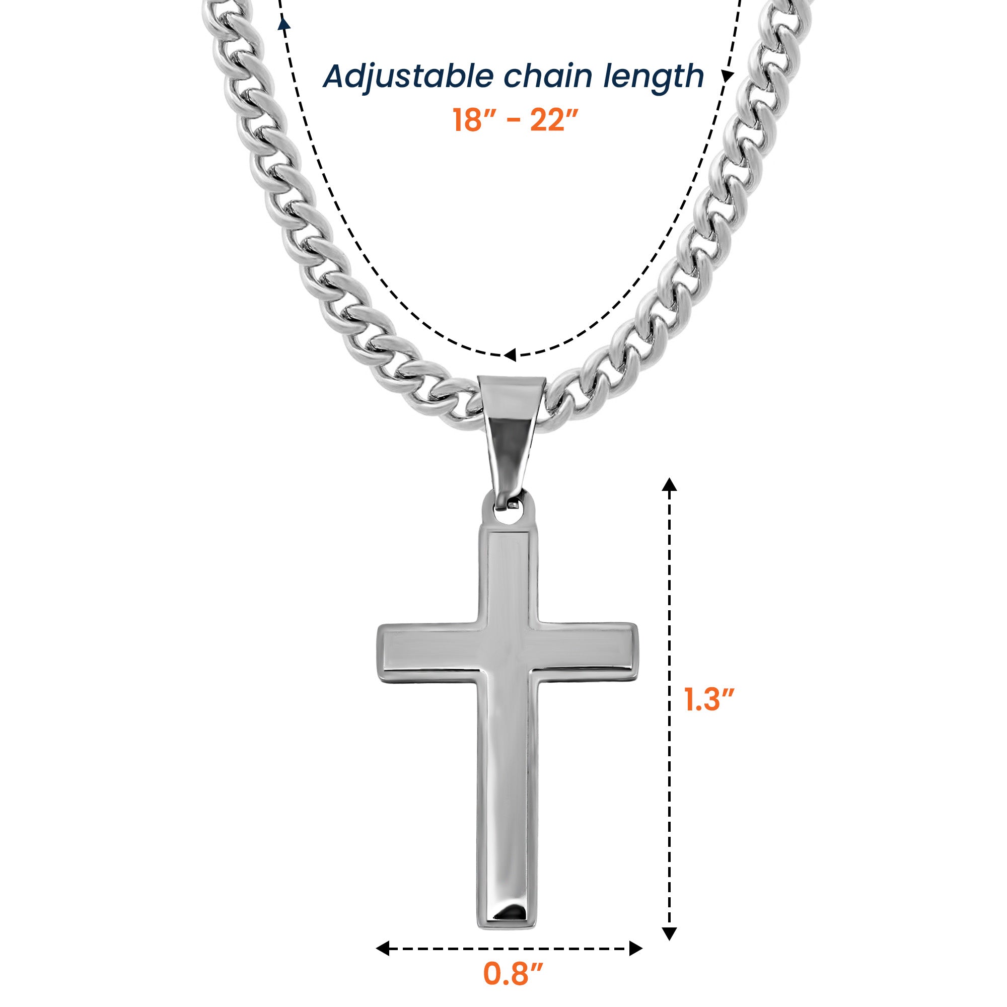 With God Leading Our Forever Journey Gift For Him - Personalized Cross Necklace With Card