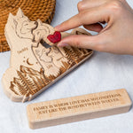 Wooden Wolf Family With Names - Personalized Wooden Wolf Family Puzzle