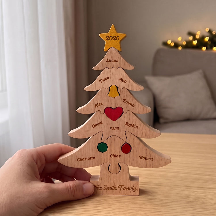 Wooden-Custom-Name-Christmas-Tree-Puzzle-For-Family,-Grandkids,-Grandparents-Personalized-Puzzle-3