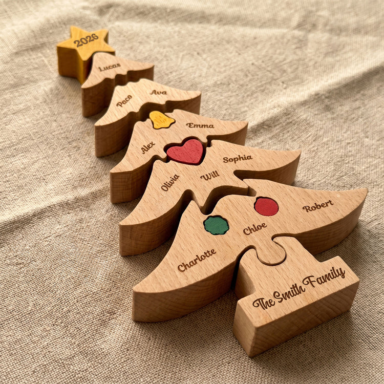 Wooden-Custom-Name-Christmas-Tree-Puzzle-For-Family,-Grandkids,-Grandparents-Personalized-Puzzle-4