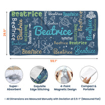 Word Art Names For Summer - Personalized Beach Towel