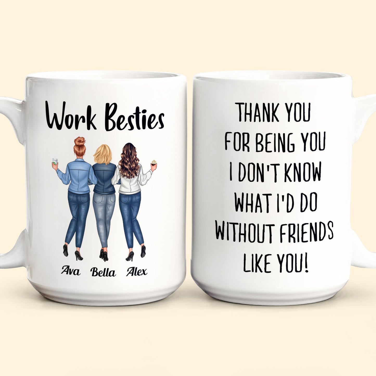 Four Friends Mug, 4 Best Friends Forever Mug, Personalized Coffee Mug for  Four Friends, Four Sisters Coffee Mug, Four Best Friends Mug 