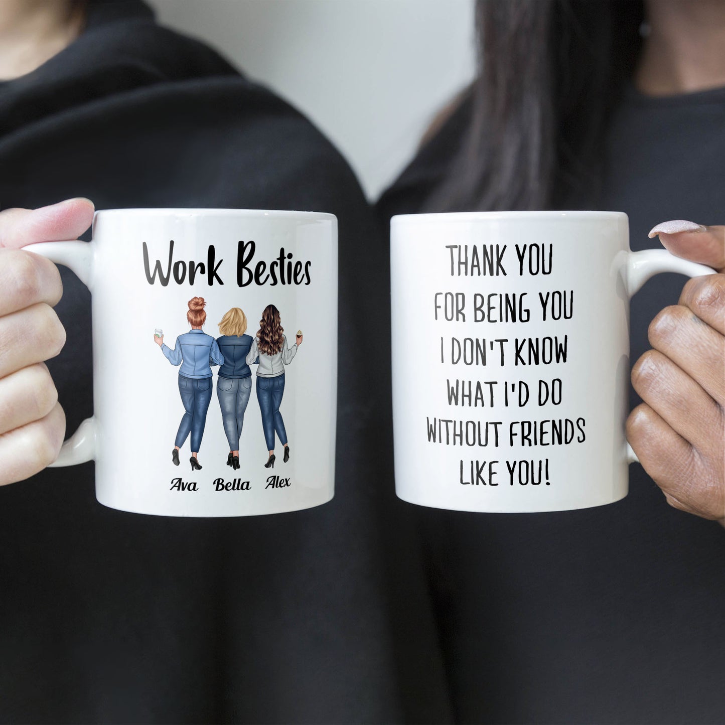 Work Bestie Thank You For Being You - Personalized Mug
