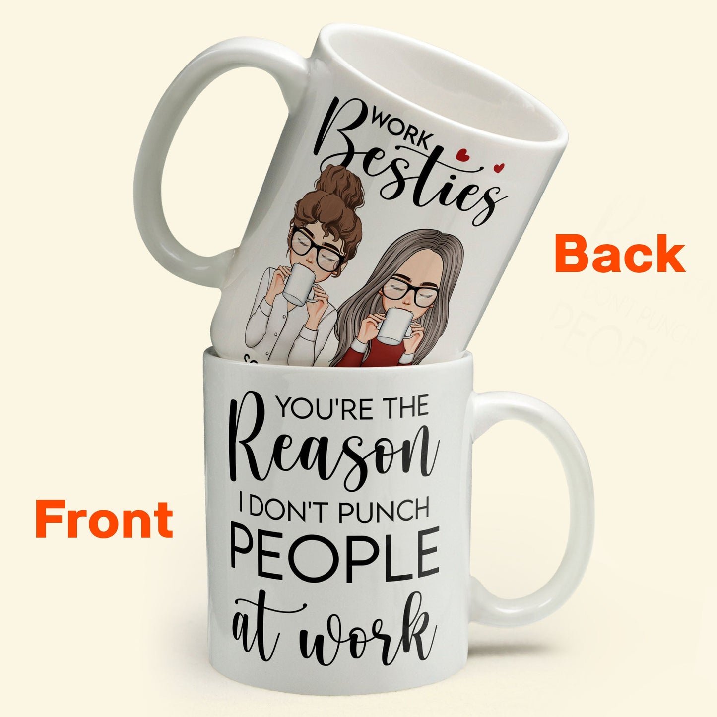 Work Besties - Personalized Mug